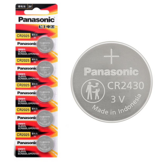 [CR2430][5PC Pack] Panasonic 3V Lithium Battery Coin Cell Button Battery - Polar Tech Australia