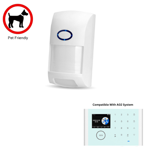 [A02] Pet Friendly Wireless WIFI Battery Powered Infrared Detector PIR Sensor For A01 TUYA Alarm System - Polar Tech Australia