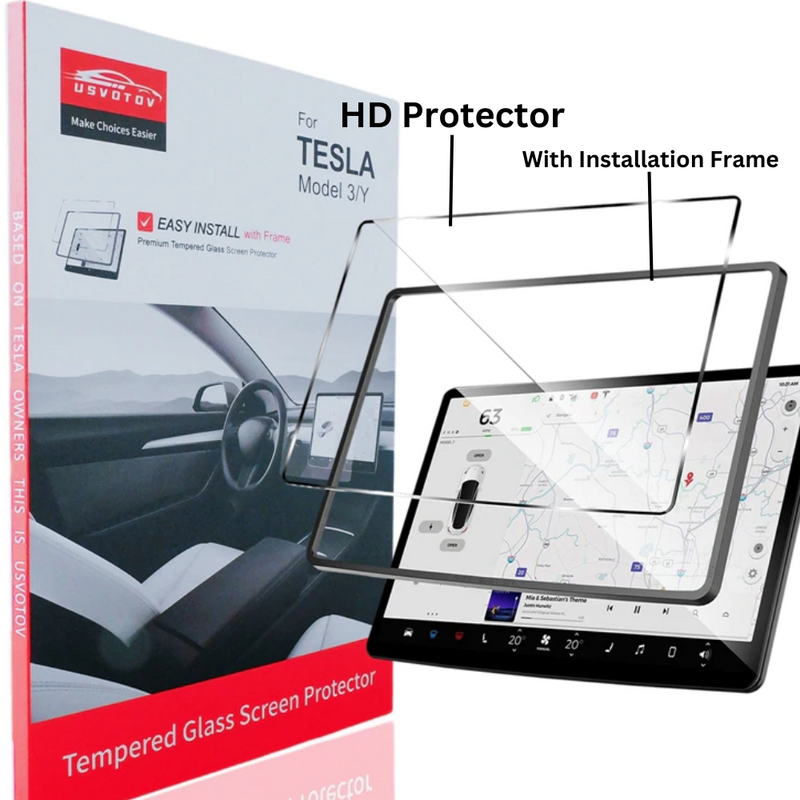 Cargue la imagen en el visor de la galería, [Tech For Tesla][Self-Installation Kit] Tesla Model 3 &amp; Y Centre Control PC Touchscreen 9H Tempered Glass Protector - Polar Tech Australia
