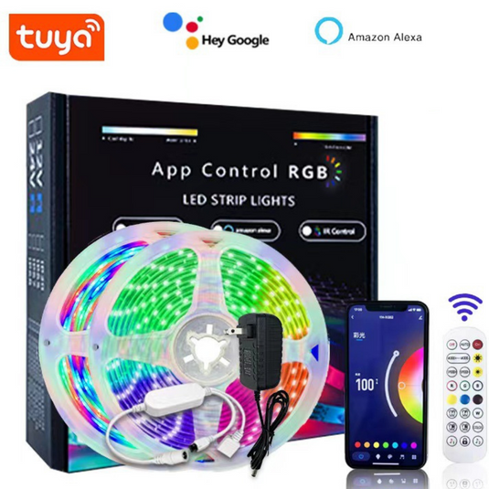 [TUYA Smart Home] IP65 Indoor Outdoor Waterproof Smart Remote Control RGB LED Light Strip Music/Game/Movie Synchronization - Polar Tech Australia