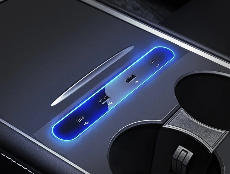 Cargue la imagen en el visor de la galería, [Tech For Tesla] Tesla Model 3 &amp; Y Dynamic Power USB HUB Compatible Docking Station - Polar Tech Australia
