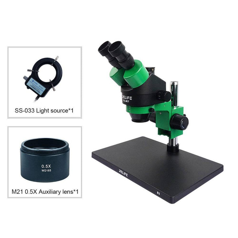 Load image into Gallery viewer, [RL-M3T-B3][Large Operation Base] RELIFE 0.7x - 4.5x Trinocular HD Stereo Microscope Mobile Phone PCB Motherboard Repair Tool - Polar Tech Australia
