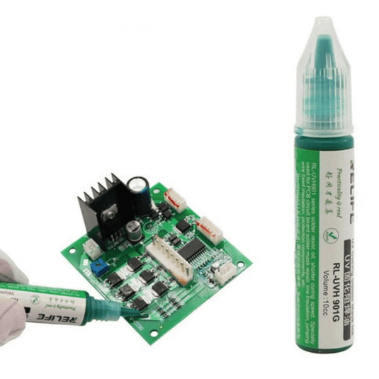 [RL-901G] Relife UV Curable Solder Mask For PCB BGA Circuit Board Protect Soldering Paste Flux Cream Welding Fluxes Green Oil - Polar Tech Australia