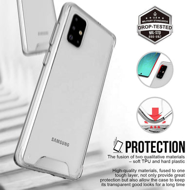 Samsung Galaxy A20/A30/A40/A50/A70 SPACE Transparent Rugged Clear Shockproof Case Cover - Polar Tech Australia