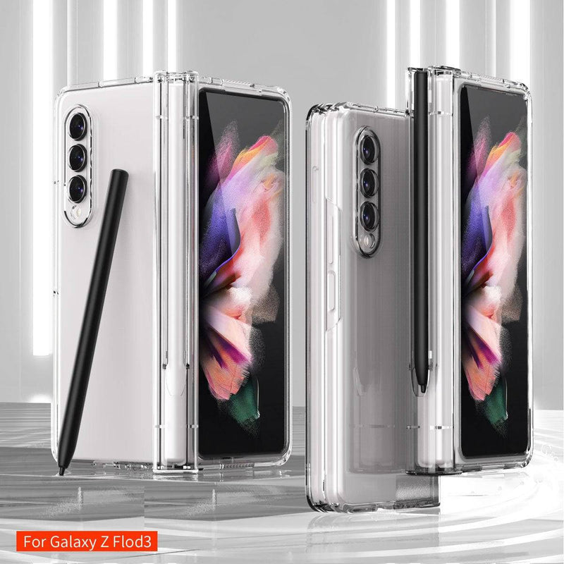 Cargue la imagen en el visor de la galería, Samsung Galaxy Z Fold 3 5G (SM-F926) 360 Degree Full Covered Protection Transparent Hard Shell Case (Built-In Glass Protector) - Polar Tech Australia
