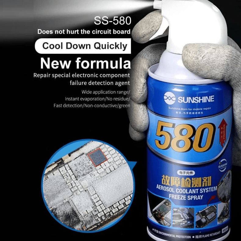 Cargue la imagen en el visor de la galería, [SS-580] Sunshine SS-580 Aerosol Coolant System Freeze Spray Logic Board Inspection Tool 400ML - Polar Tech Australia
